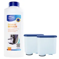 Akcesoria i części do ekspresów do kawy - Zestaw Philips Saeco - AL-Clean 2szt, Uniwersalny Odkamieniacz 500ml - miniaturka - grafika 1