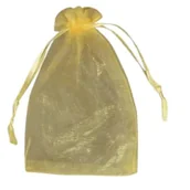 Opakowania i torebki na prezenty - Woreczki organzowe złote 10x15cm - miniaturka - grafika 1
