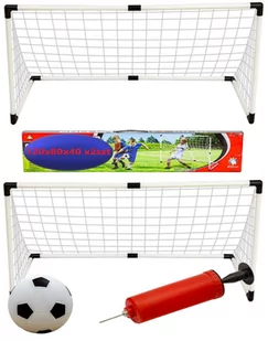 2 DUŻE BRAMKI piłkarskie 120x80 dziecięce do piłki nożnej ZESTAW BRAMEK - Piłka nożna - miniaturka - grafika 1