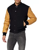 Kurtki męskie - Schott NYC męska kurtka skórzana lcusa, granatowy/koniak., 3XL - miniaturka - grafika 1