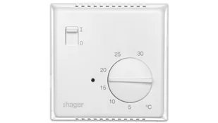 hager polo Termostat 230V 10A 5-30°C IP30 biały EK051 EK051 - Płyty i maty izolacyjne - miniaturka - grafika 2