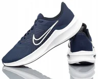 Buty sportowe męskie - Buty Sportowe Męskie Granatowe Nike Downshifter 11 Na Co Dzień R-42 - miniaturka - grafika 1
