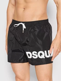 Kąpielówki męskie - Dsquared2 Underwear Szorty kąpielowe Logo Swim Brief D7B8P4060 Czarny Regular Fit - grafika 1