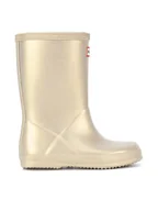 Buty dla dziewczynek - Hunter Kalosze KFT5089NEB-PGL Beżowy - miniaturka - grafika 1