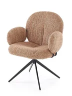 Krzesła - Cynamonowe nowoczesne krzesło tapicerowane - Ektog - miniaturka - grafika 1