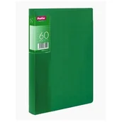 Teczki i skoroszyty - Teczka A4 z 60 koszulkami Clear Book prążki Patio PT-PAT1136-MIX PT-PAT1136/05-81108, Kolor: Zielony - miniaturka - grafika 1