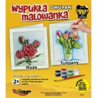 Zabawki kreatywne - Wypukła malowanka Dwupak Kwiaty Róże-Tulipany - miniaturka - grafika 1