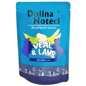 Mokra karma dla psów - Dolina Noteci SuperFood Cielęcina i jagnięcina 300 g - miniaturka - grafika 1