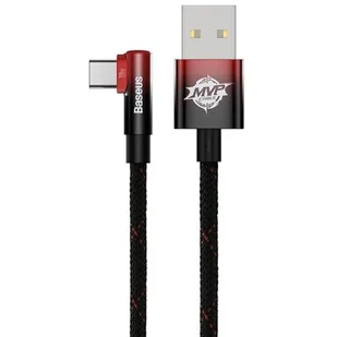 Baseus MVP 2 Elbow kątowy kabel przewód Power Delivery z bocznym wtykiem USB / USB Typ C 1m 100W 5A czerwony (CAVP000420) - Kable komputerowe i do monitorów - miniaturka - grafika 1