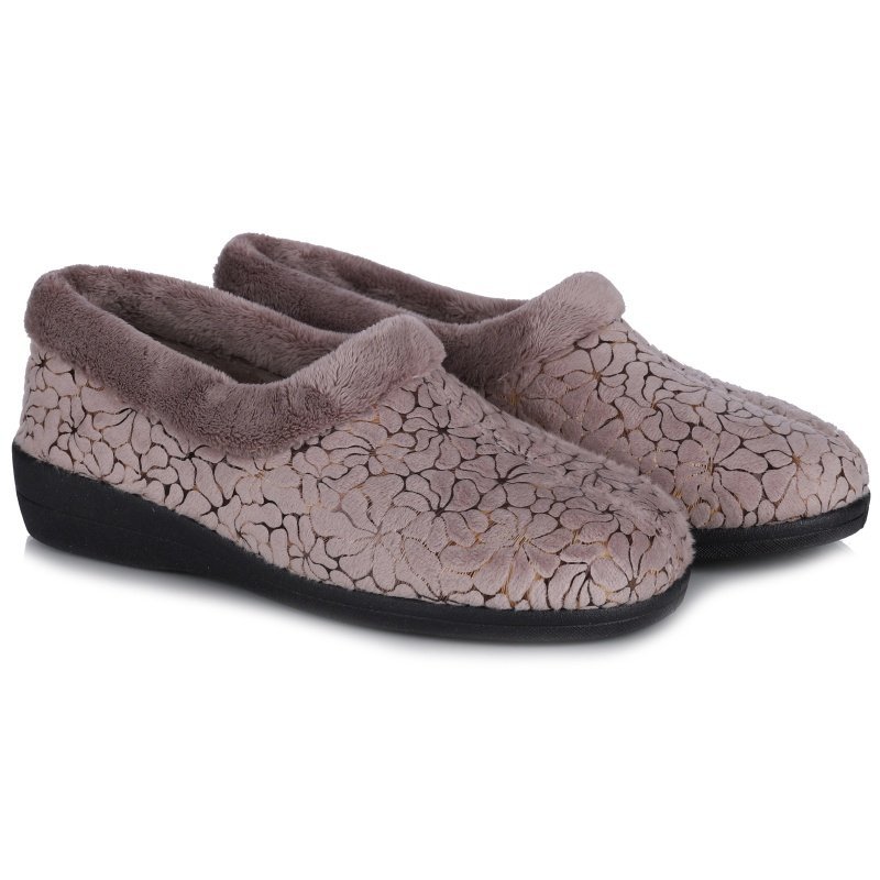 Pantofle damskie hiszpańskie Neles 36861 GRIS PERLA R.42