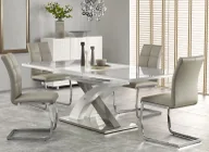 Stoły - Popielaty stół rozkładany do salonu F5-M34 - miniaturka - grafika 1