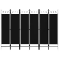 Parawany - Parawan 6-panelowy, czarny, 240 x 180 cm - miniaturka - grafika 1