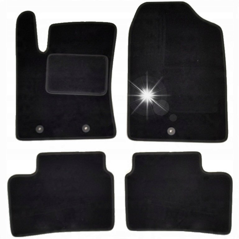 Dywaniki Welurowe Zestaw 4 sztuk Komplet do Hyundai i10 2013-2019