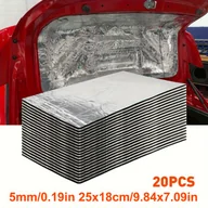 Inne - TEMU 20 szt. Materiasł do tłumienia dźwięku na pokrywę silnika samochodu - Aluminiowa izolacyjna z podkładką termiczną i klejem, grubość 5 mm, - miniaturka - grafika 1