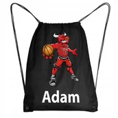 Plecaki worki - Worek Szkolny Na Buty Plecak Chicago Bulls NBA - miniaturka - grafika 1