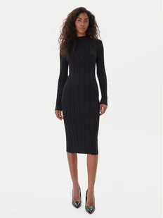 Fracomina Sukienka dzianinowa FJ25WD5006K463Q7 Czarny Slim Fit - Sukienki - miniaturka - grafika 1