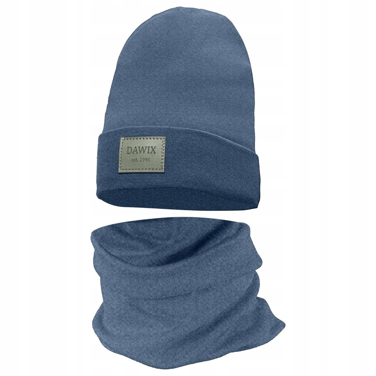 Czapka Wiosenna Jesienna Z Kominem Czapeczka Komplet Dla Dzieci 48-50 Jeans