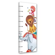 Wyposażenie pokoiku dziecięcego - Miarka wzrostu, Klaun i zwierzęta (Rozmiar 40x100) - miniaturka - grafika 1