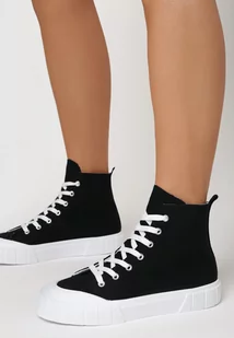 Czarne Trampki Nemadia - Trampki damskie - miniaturka - grafika 1
