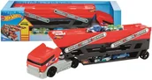 Samochody i pojazdy dla dzieci - Hot Wheels, duża laweta ciężarówka i 4 auta, FPM81 - miniaturka - grafika 1