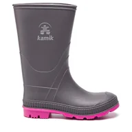 Buty dla dziewczynek - Kalosze Kamik Stomp EK4149 Szary - miniaturka - grafika 1