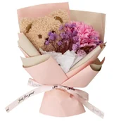 Gadżety dla niej i dla niego - Empik Gifts Bukiet z misiem, Różowy - miniaturka - grafika 1