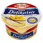 Desery mleczne - Président Serek Delikatny waniliowy 150 g - miniaturka - grafika 1