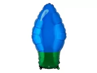 Pozostałe akcesoria świąteczne - Amscan Balon foliowy Lampka świąteczna niebieska - 27 x 55 cm - 1 szt. 4204601 - miniaturka - grafika 1