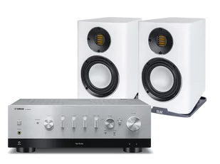 Yamaha R-N800A (srebrny) + Carina BS243.4 (biały) - Zestawy stereo - miniaturka - grafika 1