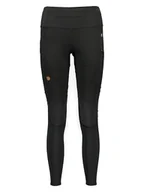 Spodnie sportowe damskie - FJÄLLRÄVEN Legginsy funkcyjne "Abisko" w kolorze czarnym - miniaturka - grafika 1