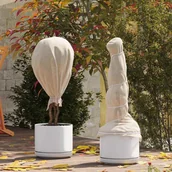 Agrowłókniny - vidaXL Fleece Ochronny dla Roślin Przed Mrozem Beżowy 100 x 1,6 m - miniaturka - grafika 1