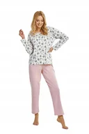 Piżamy damskie - TARO PIŻAMA DAMSKA DŁUGA MARTINA 3451 XL BIAŁY - miniaturka - grafika 1