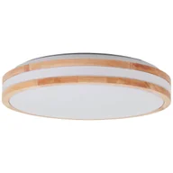 Lampy sufitowe - Skandynawska lampa sufitowa Laskos G99525/75 LED 22W 3000K biała drewniana - miniaturka - grafika 1