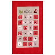 Ozdoby bożonarodzeniowe - Kalendarz adwentowy SASKA GARDEN 56 x 87 cm Czerwony - miniaturka - grafika 1
