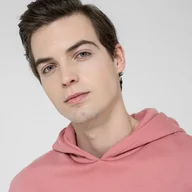 Bluzy sportowe męskie - Męska bluza dresowa nierozpinana z kapturem OUTHORN OTHSS23TSWSM320 - różowa - Outhorn - miniaturka - grafika 1