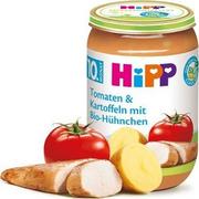 Dania dla dzieci - HiPP, Bio, ziemniaczki z pomidorami i kurczakiem, 220 g - miniaturka - grafika 1
