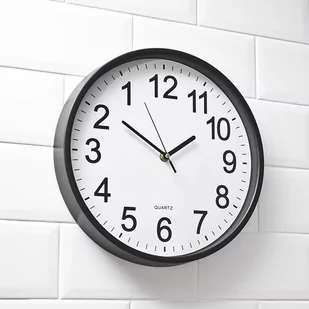 Gift World Gift World, Zegar ścienny cofający czas, czarno-biały - Dekoracje domu - miniaturka - grafika 1