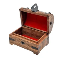 Pudełka i szkatułki - Szkatułka skrzynia na skarby pirata, na monety, zbiory - miniaturka - grafika 1