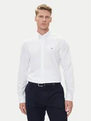 Koszule męskie - Tommy Hilfiger Koszula Performance MW0MW39418 Biały Slim Fit - miniaturka - grafika 1