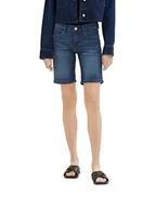 Spodenki damskie - TOM TAILOR Damskie 1035746 bermudy dżinsowe szorty, 10282-Dark Stone Wash Denim, 27, 10282 – Dark Stone Wash Denim - miniaturka - grafika 1