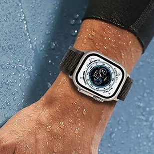 Pasek nylonowy Alogy Sport na rzep do Apple Watch 4/5/6/7/8/SE (38/40/41mm) Czarno-pomarańczowy - Akcesoria do smartwatchy - miniaturka - grafika 4