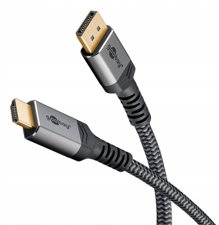 Goobay Kabel adapter DisplayPort do HDMI™ 2.0/2.1 8K/60HZ 1m 78964