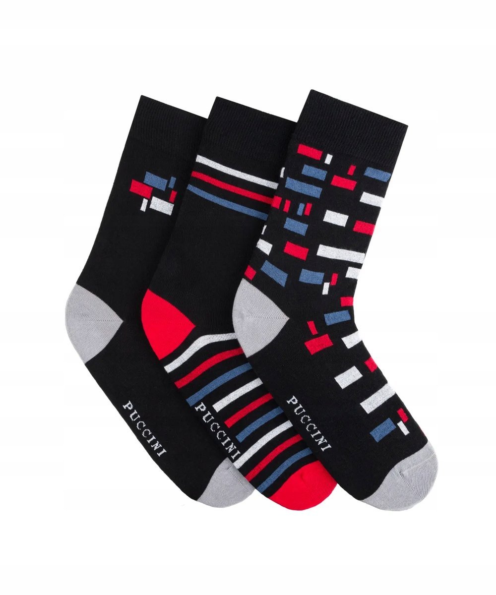 Skarpety Męskie Skarpetki Bawełniane 3 Pary 39-42 Puccini Sks22439-3942