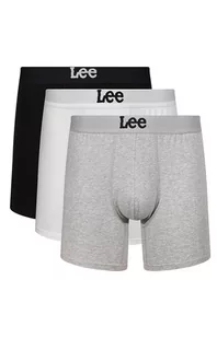 Lee bawełniane bokserki męskie long 3-pack Lind, Kolor biało-szaro-czarny, Rozmiar S, LEE - Intymna - Majtki męskie - miniaturka - grafika 1