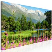 Obrazy i zdjęcia na płótnie - Obraz - Wiosna w Alpach (1-częściowy) wąski (rozmiar 120x40) - miniaturka - grafika 1