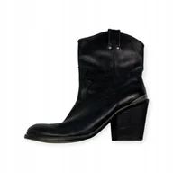 Kozaki damskie - Czarne kowbojki wysokie LUCKY BRAND 38,5 - miniaturka - grafika 1