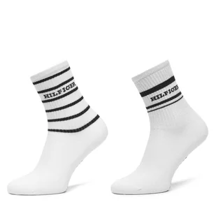 Zestaw 2 par wysokich skarpet damskich Tommy Hilfiger 701236457 Écru - Skarpetki damskie - miniaturka - grafika 1