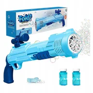 Zabawki zdalnie sterowane - Pistolet Automat Do Baniek Wyrzutnia Bańkowa Dla Dzieci Światło Led Zestaw - miniaturka - grafika 1