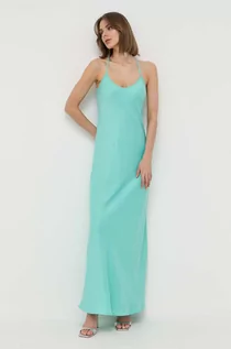 Sukienki - MAX&Co. sukienka kolor turkusowy maxi dopasowana - Max&Co. - grafika 1
