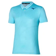 Koszulki sportowe męskie - Koszulka męska Mizuno  Charge Shadow Polo Blue Glow M - miniaturka - grafika 1
